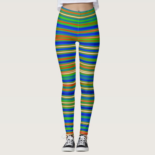 Abstract 130716(03) - Horizontal Stripe Leggings (Front)