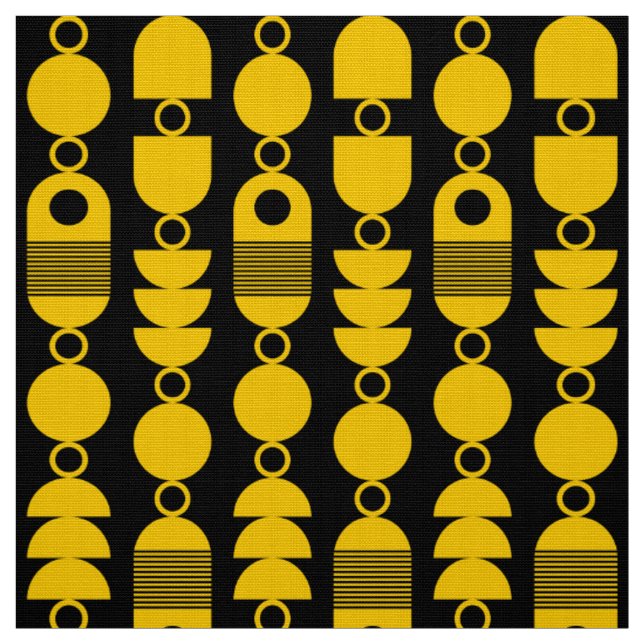 Abstract 140823 - Amber on Black Fabric (Swatch)