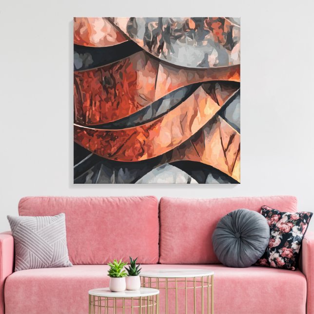 Abstract 14156 canvas print (Insitu(LivingRoom))