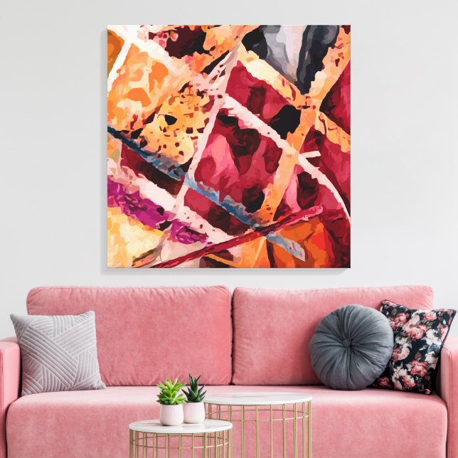 Abstract 14545 canvas print (Insitu(LivingRoom))
