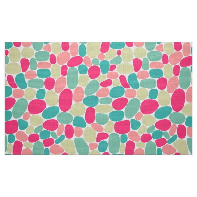 Abstract 160417 - Colours on White Fabric (Fat Quarter)