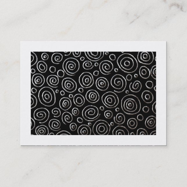 Abstract 181112 - Exotic Metal (Bordered) Business Card (Front)
