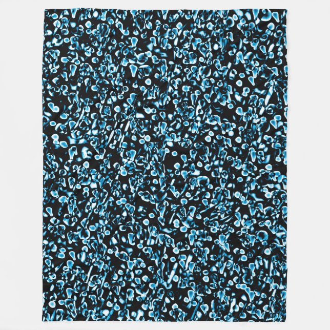 Abstract 190819 - 09 - Indigo Style Fleece Blanket (Front)