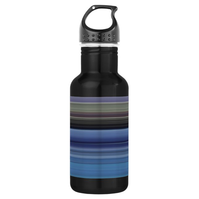 Abstract #1: Blue and gray 532 Ml Water Bottle (Front)
