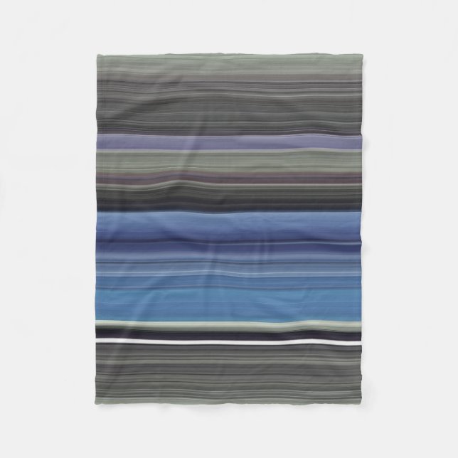 Abstract #1: Blue and gray Fleece Blanket (Front)