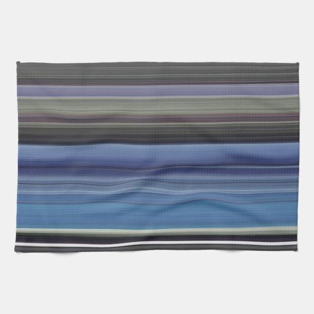 Abstract #1: Blue and gray Tea Towel (Horizontal)
