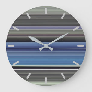 Abstract #1: Blue and grey Large Clock
