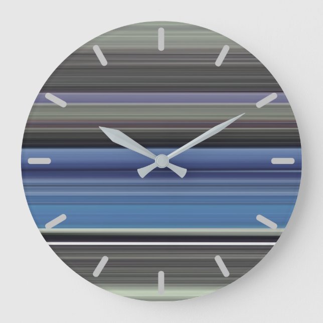 Abstract #1: Blue and grey Large Clock (Front)