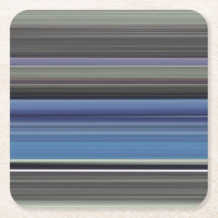Abstract #1: Blue and grey Square Paper Coaster