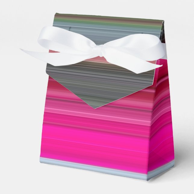 Abstract #1: Cerise and gray Favour Box (Front Side)