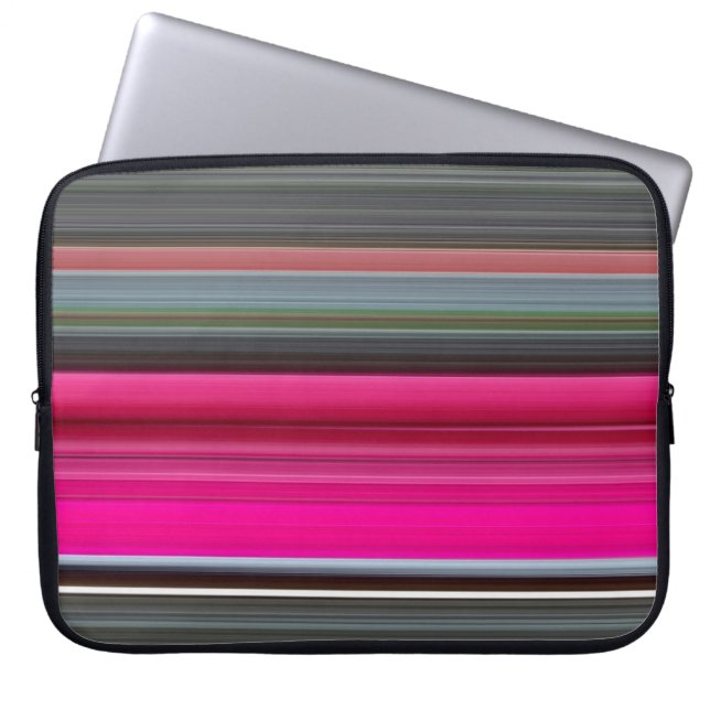 Abstract #1: Cerise and gray Laptop Sleeve (Front)