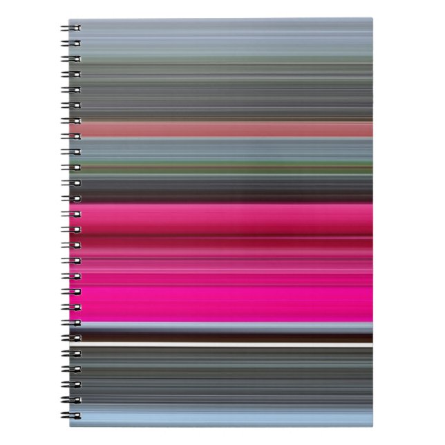 Abstract #1: Cerise and gray Spiral Notebook (Front)