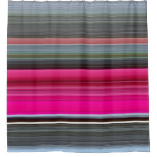 Abstract #1: Cerise and grey Shower Curtain