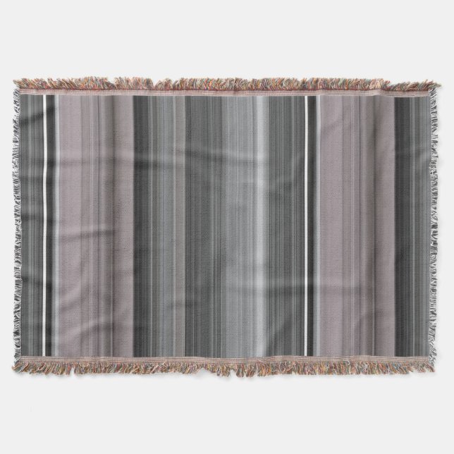 Abstract #1: Gray Throw Blanket (Front)