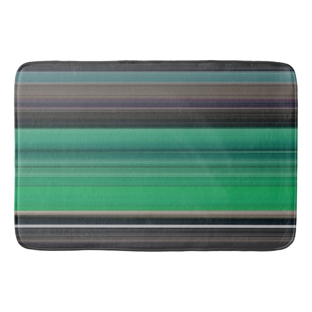Abstract #1: Green and gray Bath Mat (Front)