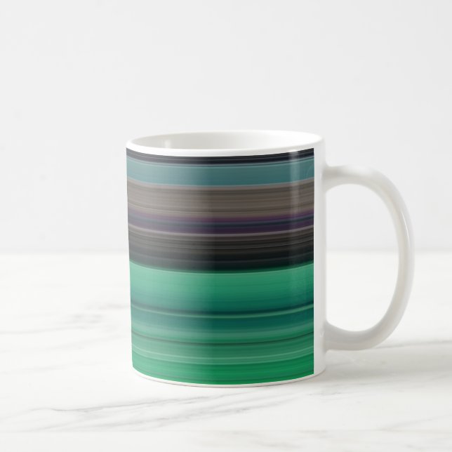 Abstract #1: Green and gray Coffee Mug (Right)