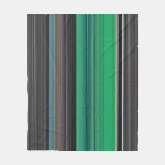 Abstract #1: Green and gray Fleece Blanket (Front)
