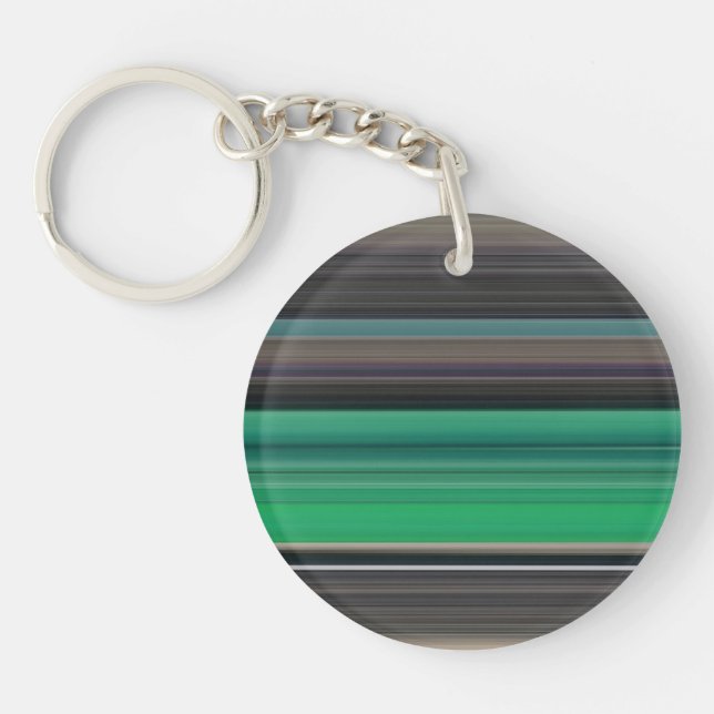 Abstract #1: Green and gray Key Ring (Front)