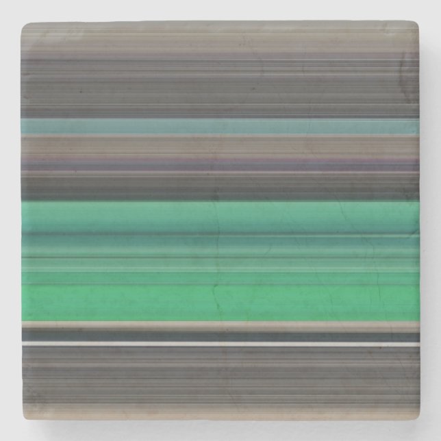 Abstract #1: Green and gray Stone Coaster (Front)