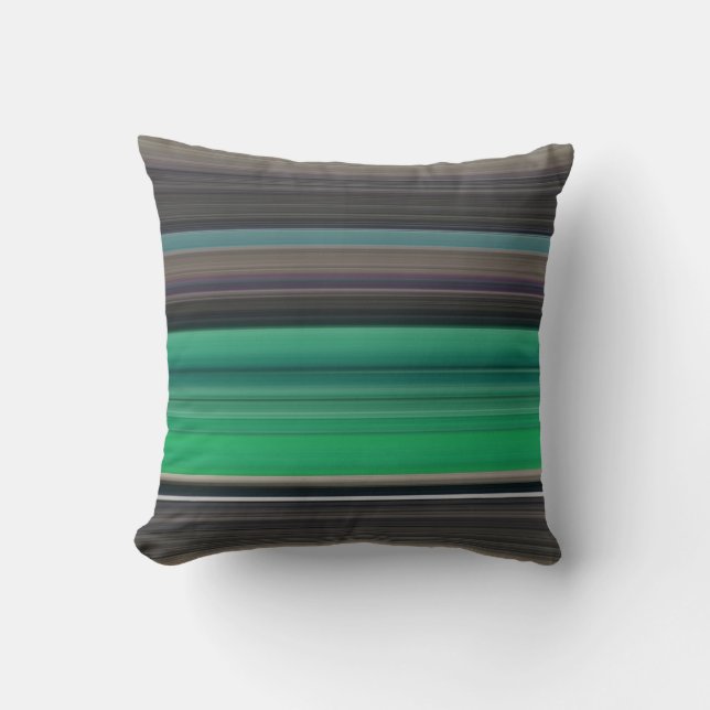 Abstract #1: Green and grey Cushion (Front)