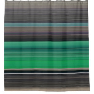 Abstract #1: Green and grey Shower Curtain