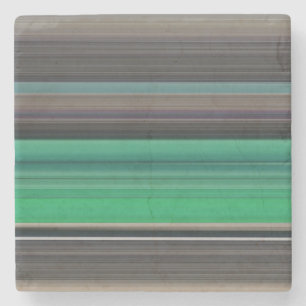 Abstract #1: Green and grey Stone Coaster