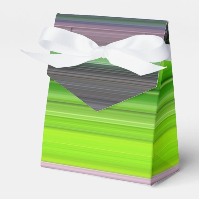 Abstract #1: Lime and gray Favour Box (Front Side)