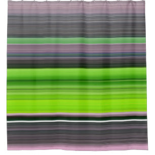 Abstract #1: Lime and gray Shower Curtain