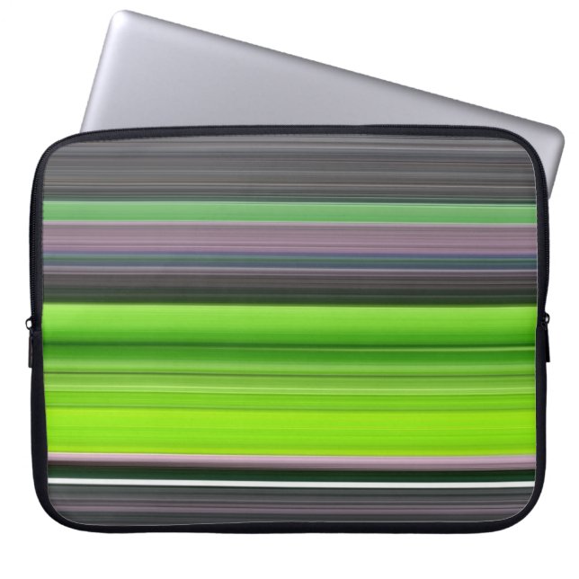 Abstract #1: Lime and grey Laptop Sleeve (Front)