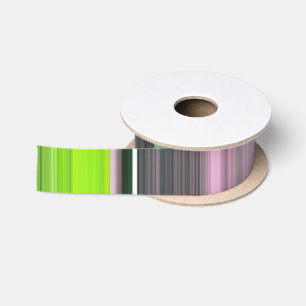 Abstract #1: Lime and grey Satin Ribbon