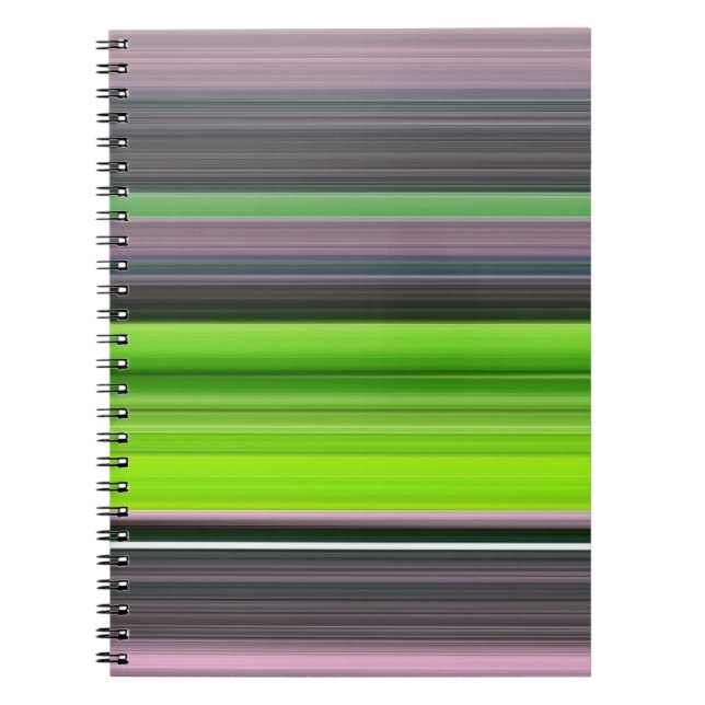 Abstract #1: Lime and grey Spiral Notebook (Front)