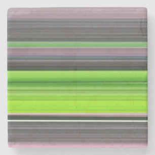 Abstract #1: Lime and grey Stone Coaster