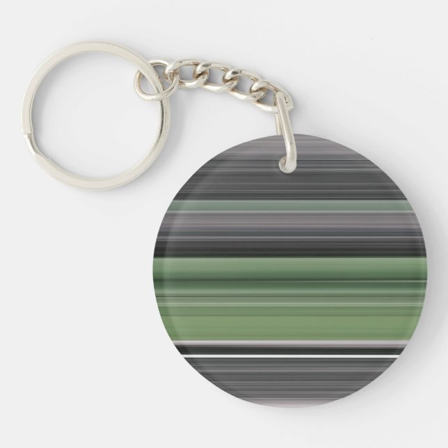 Abstract #1: Olive green and gray Key Ring (Front)