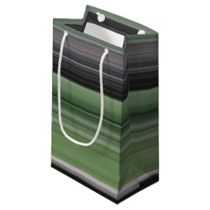 Abstract #1: Olive green and gray Small Gift Bag