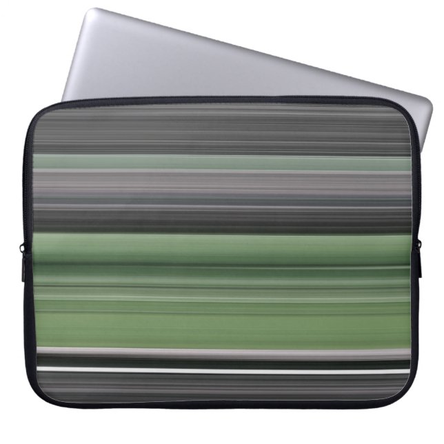 Abstract #1: Olive green and grey Laptop Sleeve (Front)