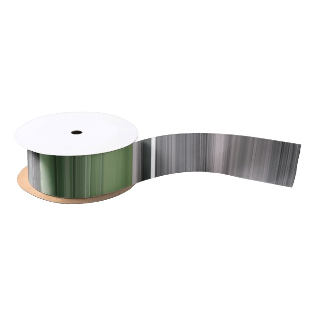 Abstract #1: Olive green and grey Satin Ribbon (Spool)