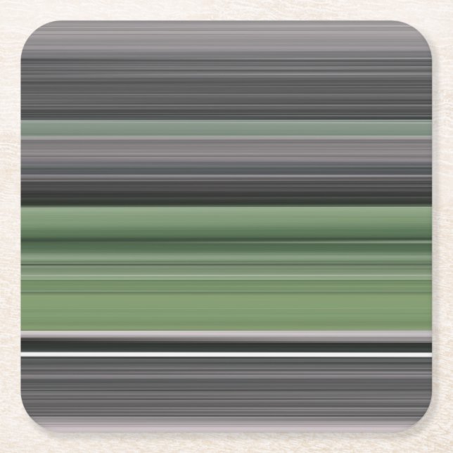 Abstract #1: Olive green and grey Square Paper Coaster (Front)
