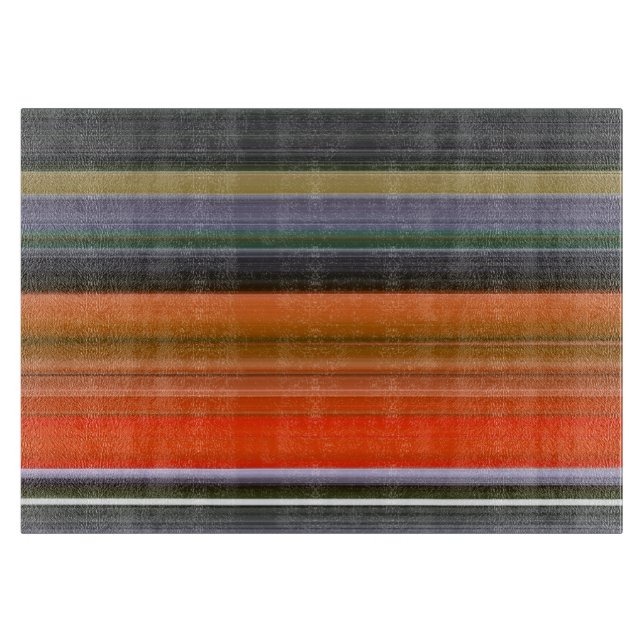 Abstract #1: Orange and gray Cutting Board (Front)