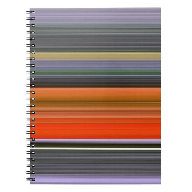 Abstract #1: Orange and gray Spiral Notebook (Front)