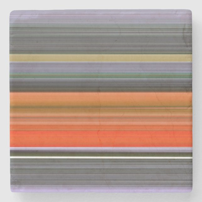 Abstract #1: Orange and gray Stone Coaster (Front)