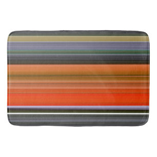 Abstract #1: Orange and grey Bath Mat