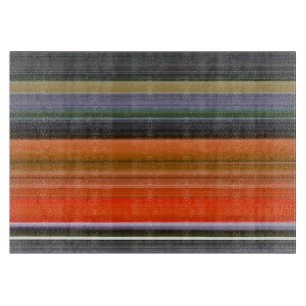 Abstract #1: Orange and grey Cutting Board
