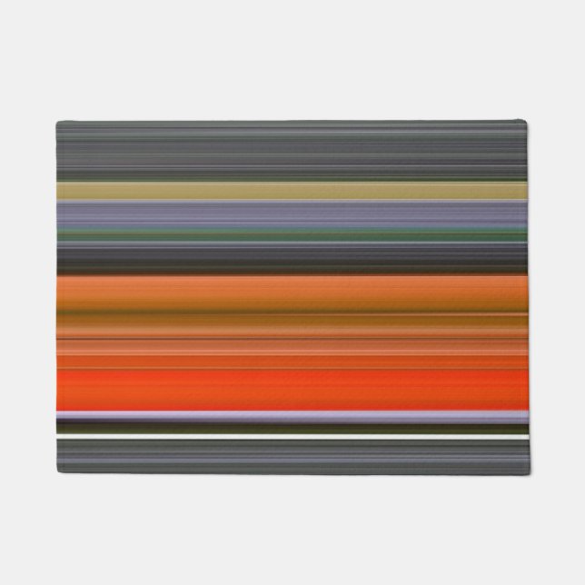 Abstract #1: Orange and grey Doormat (Front)