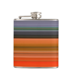 Abstract #1: Orange and grey Hip Flask