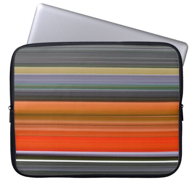 Abstract #1: Orange and grey Laptop Sleeve (Front)