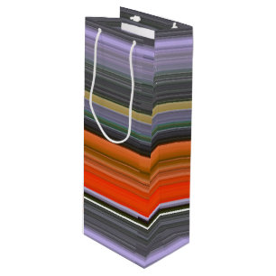 Abstract #1: Orange and grey Wine Gift Bag