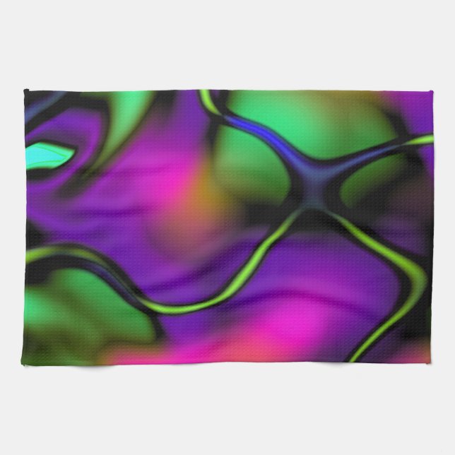 Abstract 1 Pastel Motion Tea Towel (Horizontal)