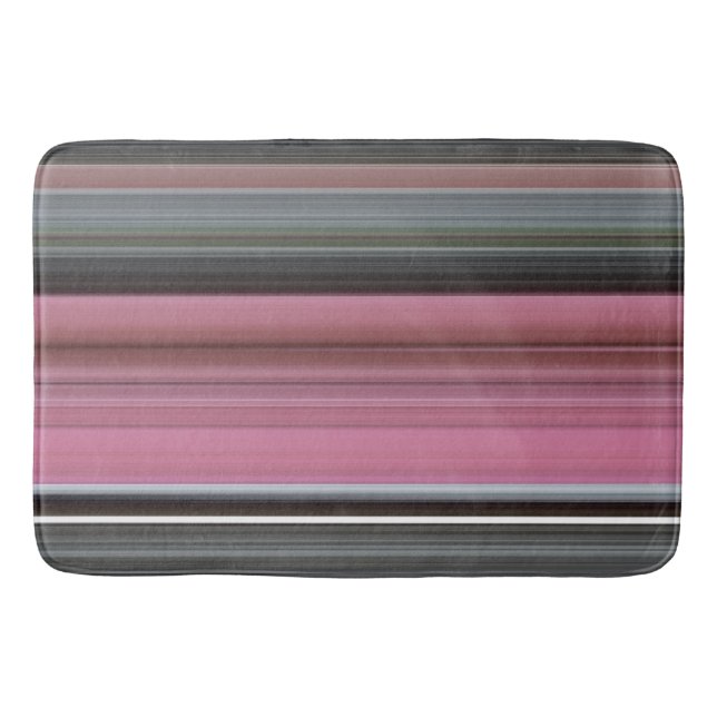 Abstract #1: Pink and gray Bath Mat (Front)