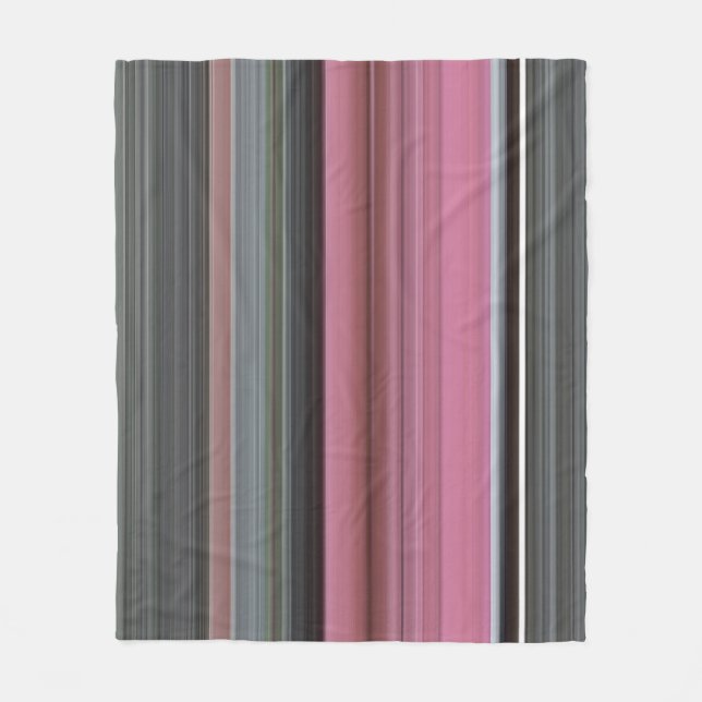 Abstract #1: Pink and gray Fleece Blanket (Front)