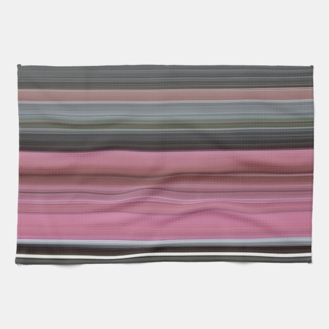 Abstract #1: Pink and gray Tea Towel (Horizontal)